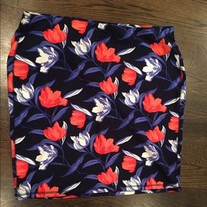 Women's Old Navy Floral Cotton Elastic Skirt XL